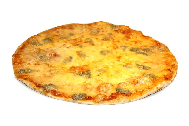 Пицца из благородных сыров:  Моцарелла, Эддам, Дор Блю, Пармезан.